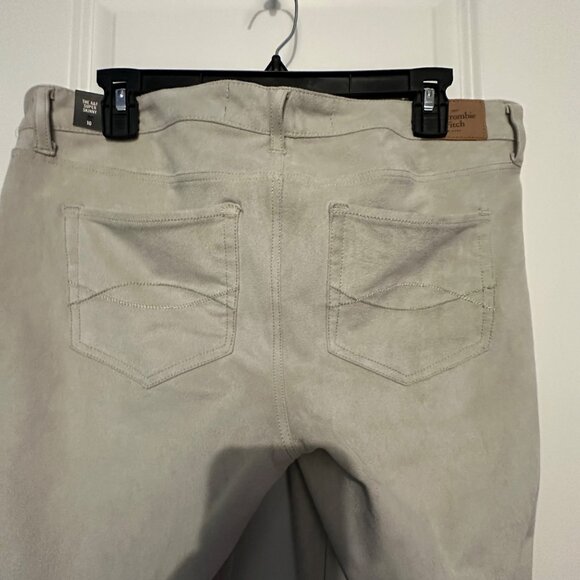 Abercrombie & Fitch Womens Super Skinny Faux Suede Pants Size 10 Beige - Picture 11 of 15